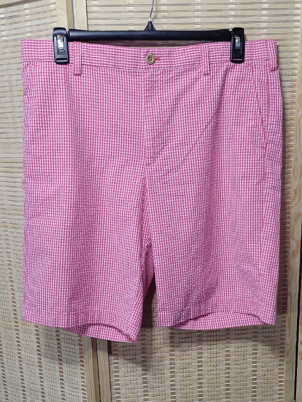 Men's Pink Seersucker Shorts